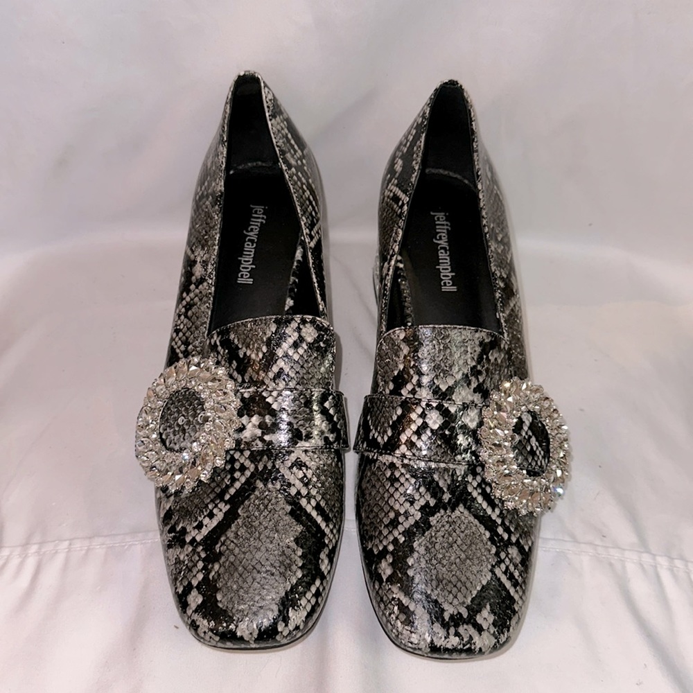 Jeffrey Campbell Sz.9.5 Jeweled Python Loafer